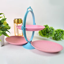 Foldable Fruit Plate Candy Dish | Multi Use Mirror Shape Dried Fruit Tray (1 Set) - justgrabit.in | Just Grab It