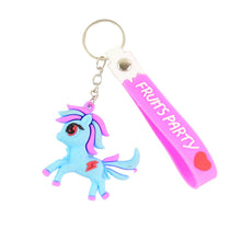 Cute Cartoon Unicorn Keychain with Silicone Strap (1 Pc / Mix design) - justgrabit.in | Just Grab It