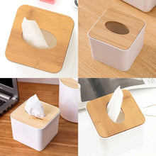 Tissue Box Desktop Stand Bamboo Tissue Cover Box Rectangular Paper Towel Holder Removable Tissue Dispenser for Bathroom Vanity Countertop Bedroom Car Holder Paper Towels Dispenser (1 Pc ) - Justgrabit Inc.