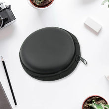 Cute Round Earphone Carrying Case - Multi - Use Pocket Pouch for Headphones, Cables, Coins, Airpods & More - justgrabit.in | Just Grab It
