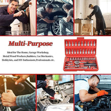 Socket 1 / 4 Inch Combination Repair Tool Kit (Red, 46 pcs) - justgrabit.in | Just Grab It