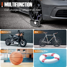 Tire Inflator Portable Air Compressor 12V Small Air Pump for Car Tires Bicycle Balloons, Cars, Bike, Bicycles and Other Inflatables with LED Light (12V) - Justgrabit Inc.