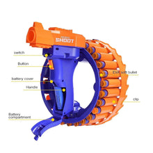 Amazing Toy Gun, Electric Gun for Children, 28 Soft Bullets for Youth Safety, Children's Electric Hand Ring Wheel Soft Bullet Gun, Gift Toys - Justgrabit Inc.