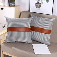 Pillow Covers, leather & cotton Cushion Covers (20 × 20 Inch / 1 Pair / 2 Pc) - justgrabit.in | Just Grab It