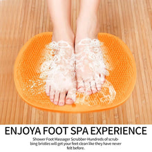 Yellow Silicone Bath Massage Cushion – Suction Cup Exfoliating Foot Scrubber & Mat - Justgrabit Inc.