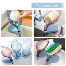 Leaf Shape Soap Dish Holder with Drain for Bathroom & Kitchen Use - justgrabit.in | Just Grab It