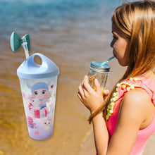 Unicorn Water Bottle with Straw & Lid for Kids, Tumbler (With Light) - Justgrabit Inc.