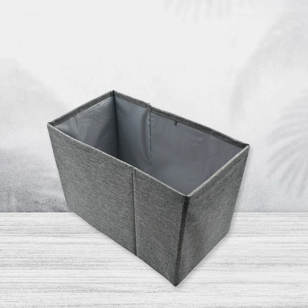 FOLDABLE STORAGE BOX WITH LID AND HANDLES, COTTON AND LINEN STORAGE BINS AND BASKETS ORGANIZER FOR NURSERY, CLOSET, BEDROOM, HOME - justgrabit.in | Just Grab It