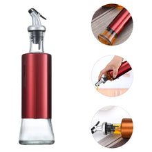 Glass Oil Dispenser with Plastic Covering, Oil and Vinegar Bottle (300 ml) - Justgrabit Inc.