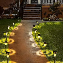 Solar - Powered Stainless Steel Garden Pathway Lights 31x4 cm (2 Pc) - justgrabit.in | Just Grab It