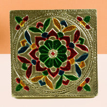Handicraft Wood Chowki for Pooja , Wooden Bajot (1 Pc / Mix Descign & Color) - justgrabit.in | Just Grab It