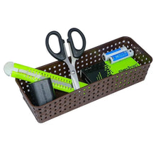 Plastic Multipurpose Desk Organizer Tray Office Drawer Dividers Storage Bins for Kitchen, Bathroom, Office, Makeup, Bedroom Dresser, Craft Basket Rack Multicolour (6 Pcs Set) - Justgrabit Inc.
