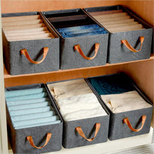 FOLDABLE STORAGE BOX HANDLES, COTTON AND LINEN STORAGE BINS AND BASKETS ORGANIZER FOR NURSERY, CLOSET, BEDROOM, HOME (45 Cm) - Justgrabit Inc.