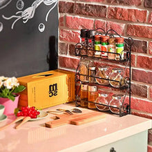 Big Wall Mounted Iron Wall Shelf with 3 Storage Racks for Kitchen, Pantry, Cabinet, Counter top or Free Standing, Rack Holder for Kitchen - Justgrabit Inc.