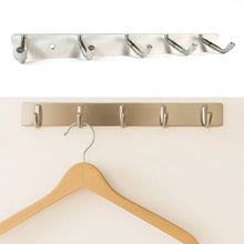 Stainless Steel Wall Mounted Coat 5 Hook Rack (26x3 / 1 Pc) - Justgrabit Inc.