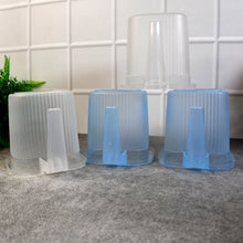 Plastic Transparent Bathroom Water Mug (4 pc / Mix colour / 1000 ML) - justgrabit.in | Just Grab It
