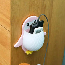 Penguin Storage Box, Adhesive Remote Case, Electric Toothbrushes Holder, Universal Controller Holder, Wall Nightstand, Office Plastic Wall Mount - Justgrabit Inc.