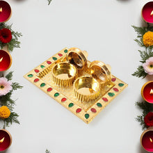 Rakasha Bandhan Special Puja Thali, Kumkum Thali Holder, Pooja Return Gift, Indian Housewarming Gifts, Brother / Bhai / Bhabhi / Sister / Family for Rakshabandhan, Diwali (Mix Design) - Justgrabit Inc.