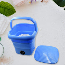 Mini Washing Machine Foldable Mini Washer with Drain Basket Portable Washing Machine Foldable for Laundry Travel Camping RV Baby Clothes - justgrabit.in | Just Grab It