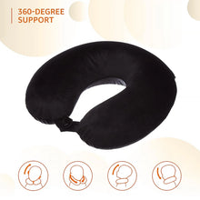 8512 3 in 1 Comfortable Travel Sleeping Kit, Neck Pillow, Eye Mask & Ear Plug Set Inflatable Plane Sleeping Pillow Head Neck Support Pillows for Travel Airplane Office, Black - Justgrabit Inc.