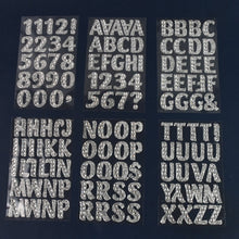 Silver Gem Letter & Numbers Stickers 1 Inch Letters, 130 Count (Pack of 6 Sheets) - justgrabit.in | Just Grab It