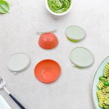 Multipurpose Small Round Plastic Bowl / Katori With Lid, Microwave Safe Reusable Lightweight Bowl, Dishwasher Safe Chutney Bowl (4 Pcs Set) - Justgrabit Inc.