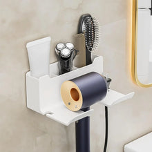 3 Compartment Wall Mount Hair Blower, Hair Dryers Holder (1 Pc) - Justgrabit Inc.