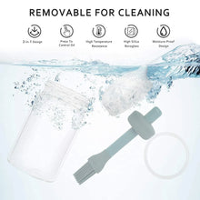 Oil Dispenser with Silicone Oil Brush (1 Pc / With Brush / 250 ML Approx) - justgrabit.in | Just Grab It