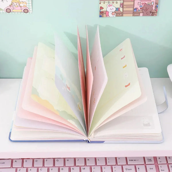 Notebook Diary Budget Books Office Accessories Notepad Journals School Students Diary Portable Travel Hand Books, Notebooks for Girls Diary Notepad for College Students Stationary Items Best Birthday Return Gifts ( 12.4x16.8 CM / 112 Pages) - Justgrabit Inc.