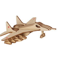 3D Wooden Fighter Jet Puzzle DIY Assembly Kit - justgrabit.in | Just Grab It