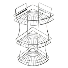 Multipurpose Stainless Steel Multi - 3 Tier Corner Storage Rack - justgrabit.in | Just Grab It