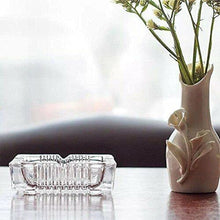 Square Glass Misti Crystal Quality Cigar Cigarette Ashtray - justgrabit.in | Just Grab It