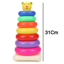 Plastic Baby Kids Teddy Stacking Ring Jumbo Stack Up Educational Toy 7pc - Justgrabit Inc.