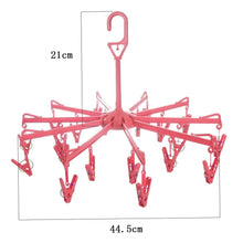 Plastic Foldable Underwear Hanging Dryer Clothes Clips Hanger Drying Rack, Clothes Hangers with 16 Clips, Clip Hanger Drip Hanger for Drying Underwear, Baby Clothes, Socks, Bras, Towel, Cloth Diapers, Gloves - justgrabit.in | Just Grab It