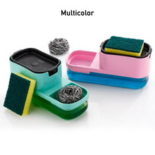 2 in 1 Plastic Dish Soap Liquid Dispenser Sponge Holder ,Sabudani (1 Set) - justgrabit.in | Just Grab It