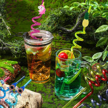 Reusable Plastic Straws (12 pcs Set / Mix Design) - justgrabit.in | Just Grab It