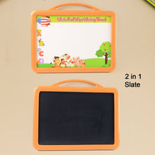 2 - in - 1 Double - Sided Write and Wipe Educational Drawing Board for Kids (1 Set) - justgrabit.in | Just Grab It