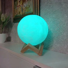 Moon Night Lamp Blue Color with Plastic Stand (15 x12 Cm / 1 Pc) - justgrabit.in | Just Grab It