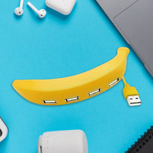Banana Shape USB Hub, 2.0 Hub USB Splitter, 4 - Port USB Hub (1 Pc) - justgrabit.in | Just Grab It