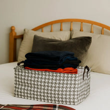 Foldable Fabric Storage Box with Handles (47 × 28 cm) - justgrabit.in | Just Grab It