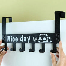 Heavy - Duty Carbon Steel Over Door Hook Rack for Towels & Coats (1 Pc, 6 Hooks) - Justgrabit Inc.