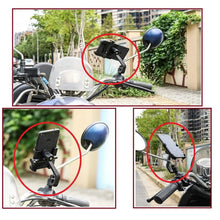 Full Metal Body Bike & Scooty 360 Degree Rotating Mobile Holder Stand for Bicycle, Motorcycle, Scooty for Maps and GPS Navigation Fits All Smartphones (1 Pc) - Justgrabit Inc.