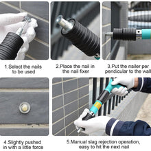 Manual Steel Nails Gun, Nail Wall Fastening Tool with 10 Nails (1 Set) - justgrabit.in | Just Grab It