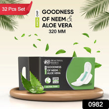 Sanitary Pads for Women With Goodness of Neem & Aloe Vera | Ultra Thin | Leakage Protection | PH Balance | With Antibacterial Anion Chip | 5X More Absorbance (320 mm / 32 Pads) - Justgrabit Inc.