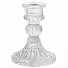 Elegant Crystal Glass Candle Holder Stand (1 Pc) - justgrabit.in | Just Grab It