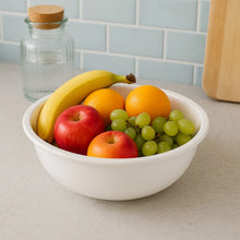 Plastic 6 Inch White Round Deep Serving Bowl (1 Pc) - justgrabit.in | Just Grab It