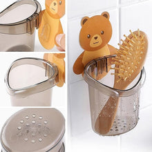 Cute Teddy Bear Toothbrush Holder for Kids (3 Pc Set) - justgrabit.in | Just Grab It