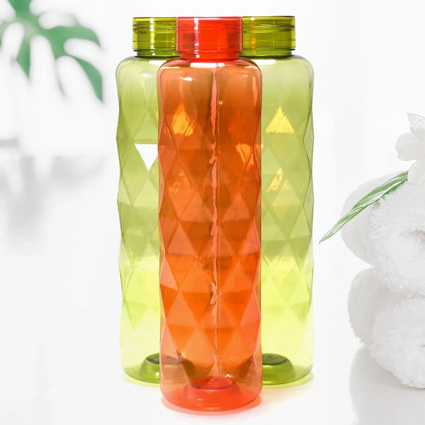 3Pc Set Diamond Cut Bottle Used for storing water and beverages purposes for people. - Justgrabit Inc.