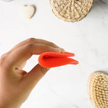 Red Silicone Dish Scrubber Sponge Mildew Free, Non Stick, Heat Resistant - justgrabit.in | Just Grab It
