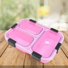 Plastic 3 Compartment Insulated Lunch Box, Lunch Box (1 Pc) - justgrabit.in | Just Grab It